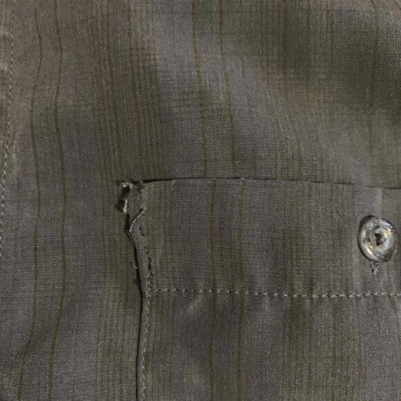 Urban Rags Mens Shirt Long Sleeve Size Large Dark Blue Stitching Defect - Picture 8 of 8